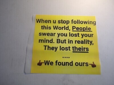 When You Stop Following This World People Swear You Lost Your Mind, But In Reality, They Lost Theirs, We Found Ours (Hot Stamp) SALE LIMITED TIME