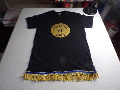 Daughters of Zion Black Shirt/ Gold Fringes