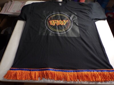 Yahawa Black Tee Orange Fringes