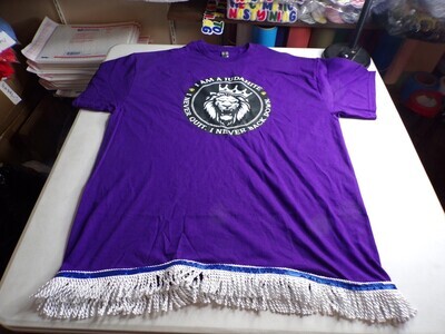 Official I Am A Judahite Purple/ w White Fringes