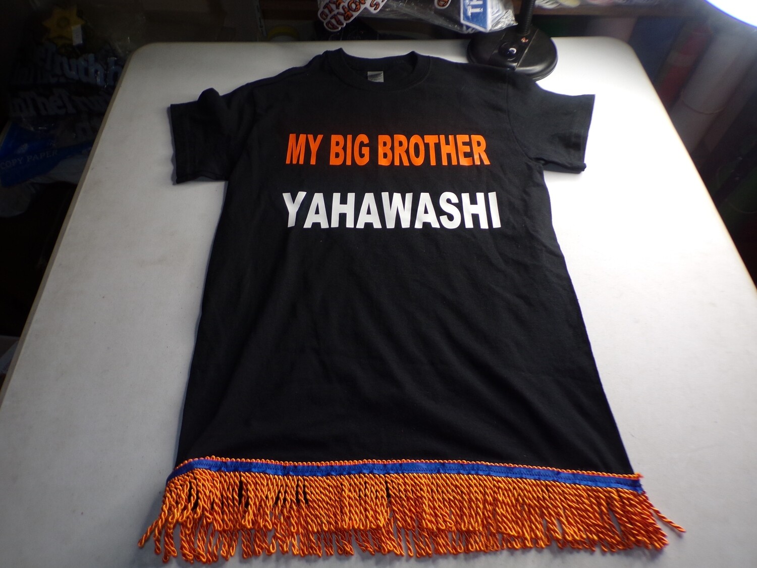 My Big Brother Yahawashi Black Tee Orange Fringes