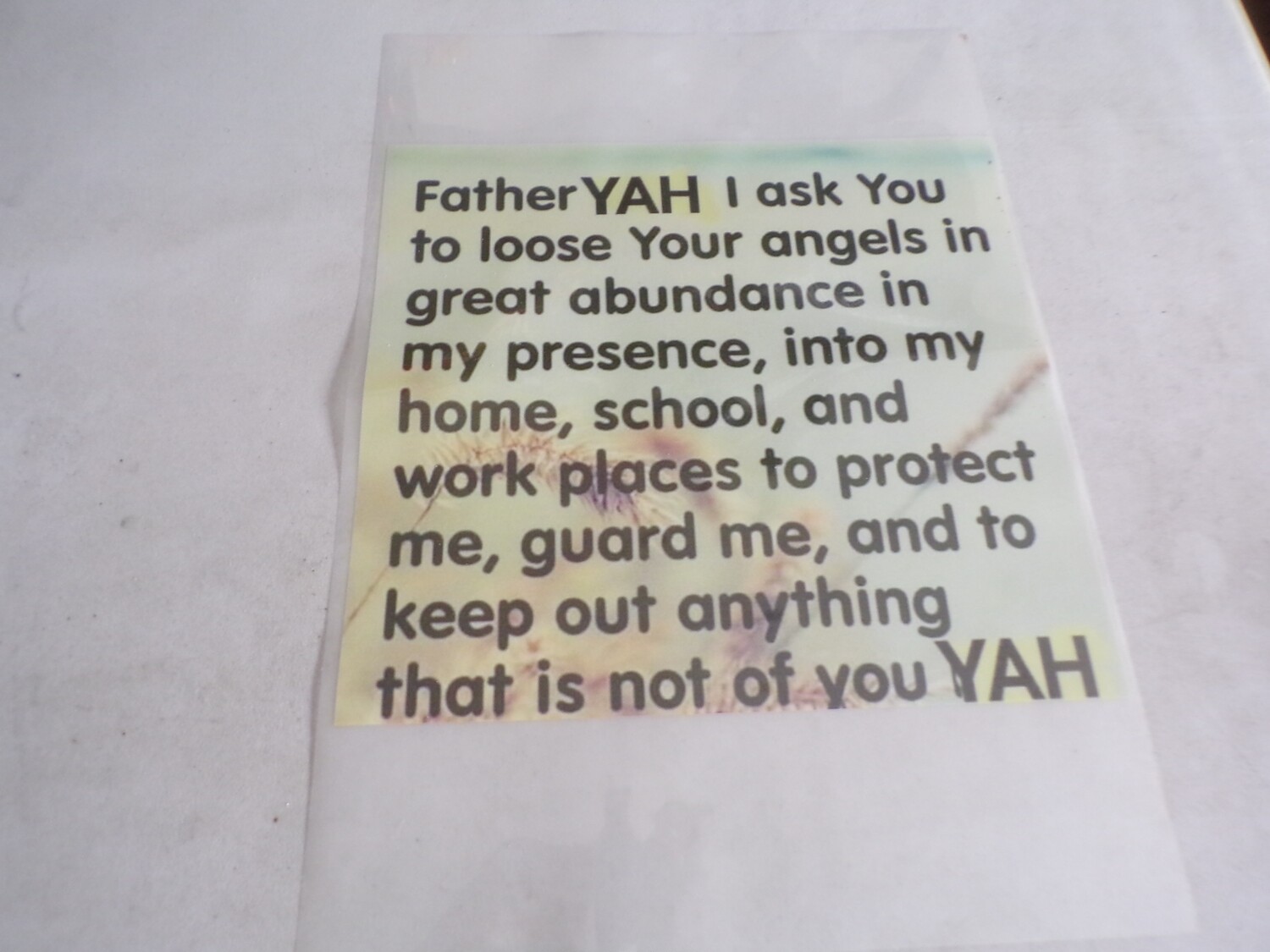Father Yah I Ask You Iron On Patch