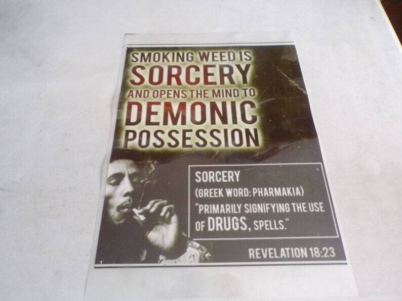 Smoking Weed Is Sorcery Iron On Heat Stamp