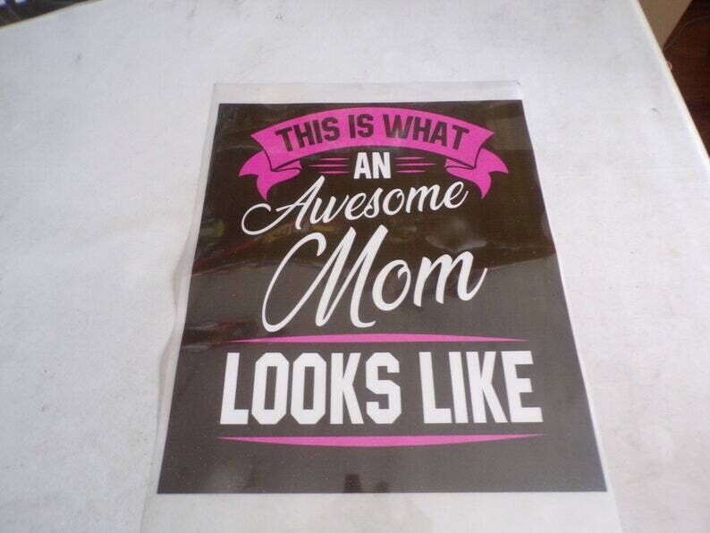 This Is What An Awesome Mom Looks Like Iron On Heat Stamp