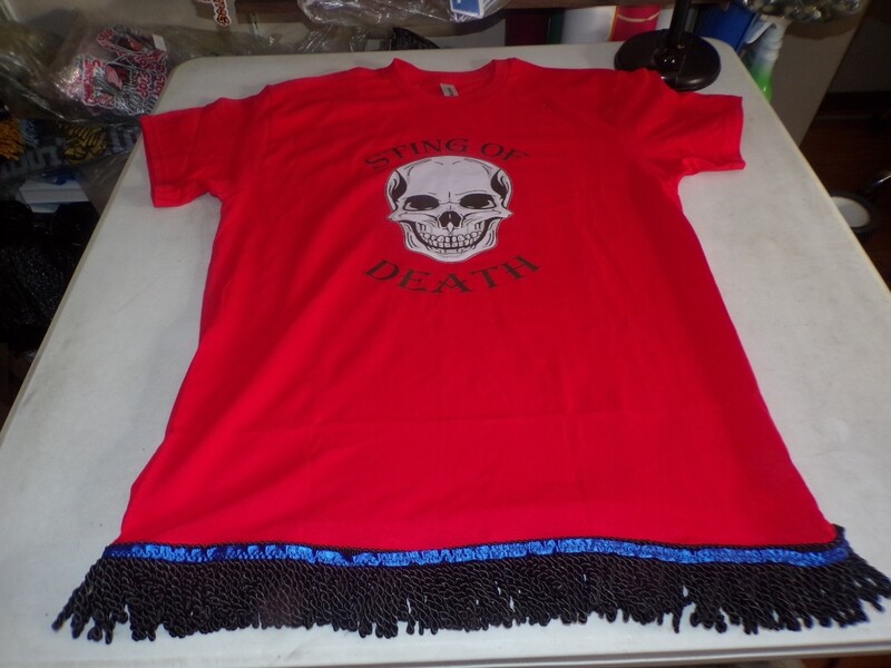 Sting Of Death Red Shirt w/Black Fringes