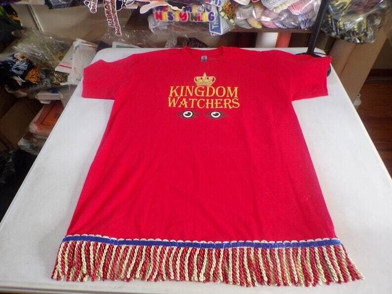 Kingdom Watchers Red Shirt Red/Gold Fringes