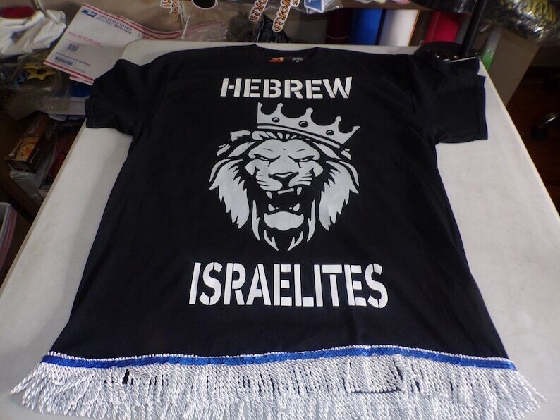 Hebrew Israelites Black Shirt w/White Fringes