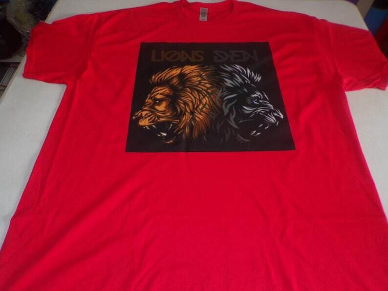 Lions Den 2 Faces Red Tee Bronze/Gold Fringes