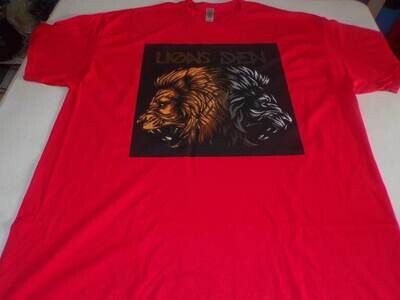 Lions Den 2 Faces Red Tee Bronze/Gold Fringes