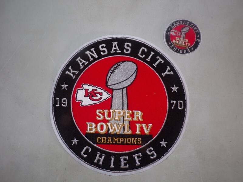 KC CITY CHIEF EXCLUSIVE 11 INCH CHANEL 1970 SUPERBOWL CHAMPIONS PATCH