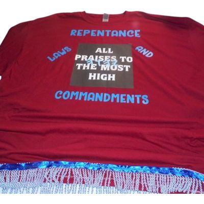All Praises To The Most High Repentance, Laws and Commandments Maroon Blue Fringes