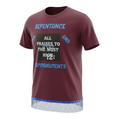All Praises To The Most High Repentance, Laws and Commandments Maroon Blue Fringes