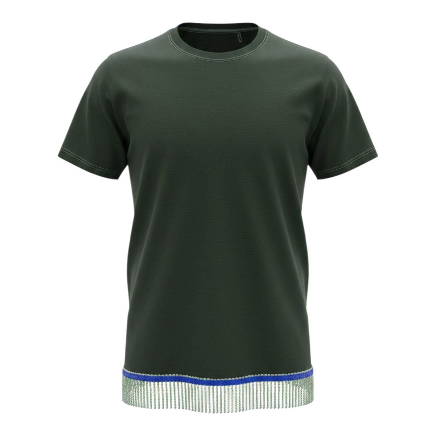 Solid Forest Green Gildan Black Fringes