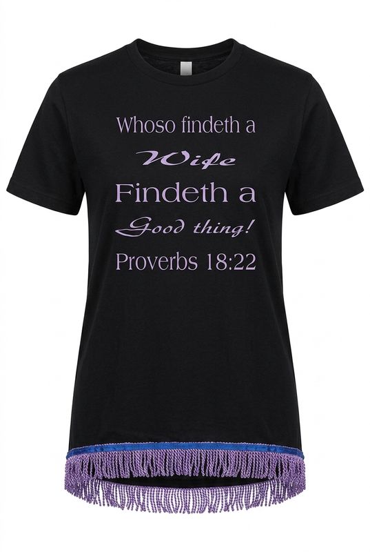 Whoso Findeth a Wife Findeth A Good Thing Proverbs 18:22 Light Purple Writing