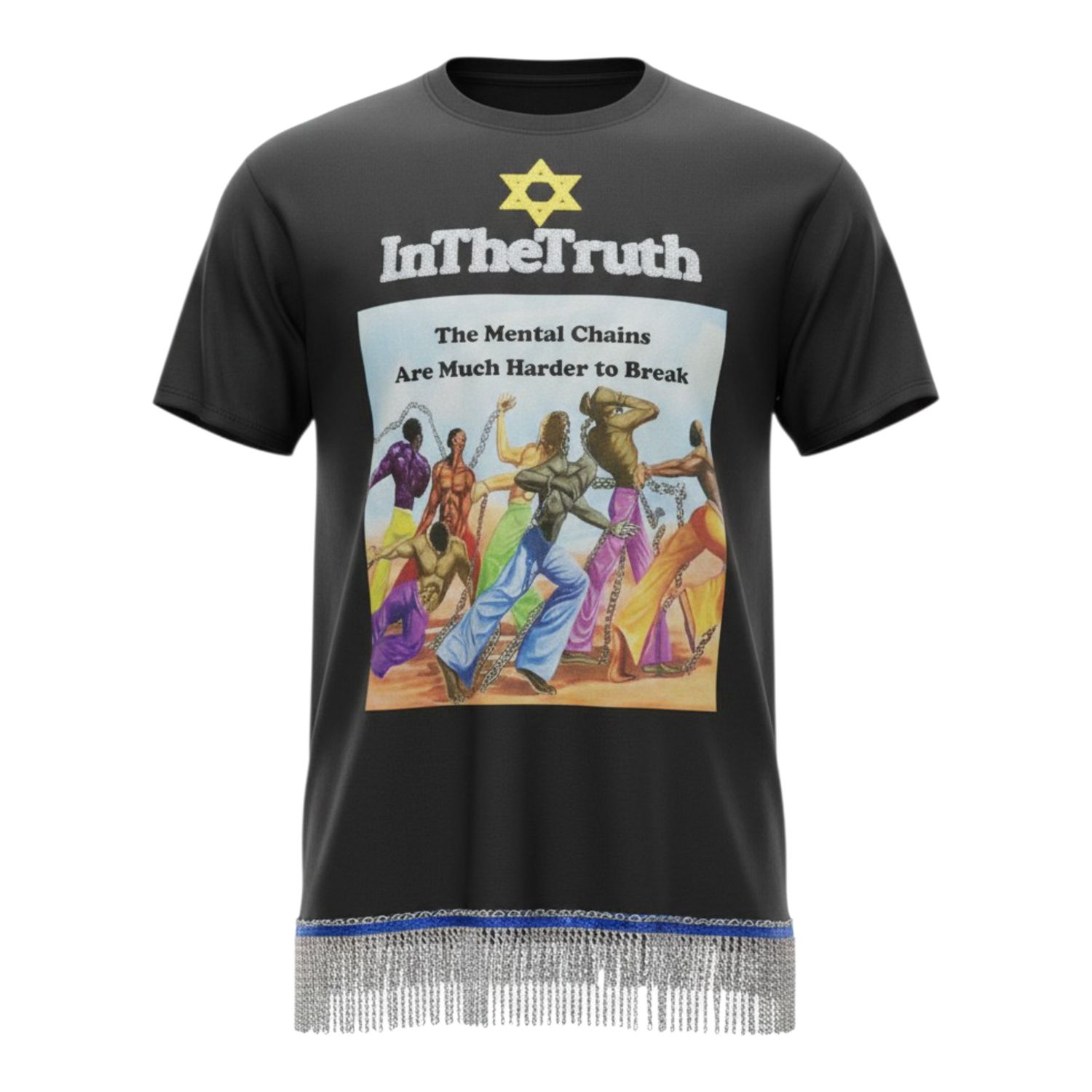 InTheTruth The Mental Chains Are Much Harder To Break Black Tee Gray Fringes