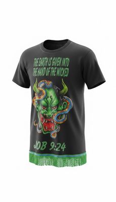 The Earth Is Given into The Hand of The Wicked Job 9:24 Kelly Green Fringes