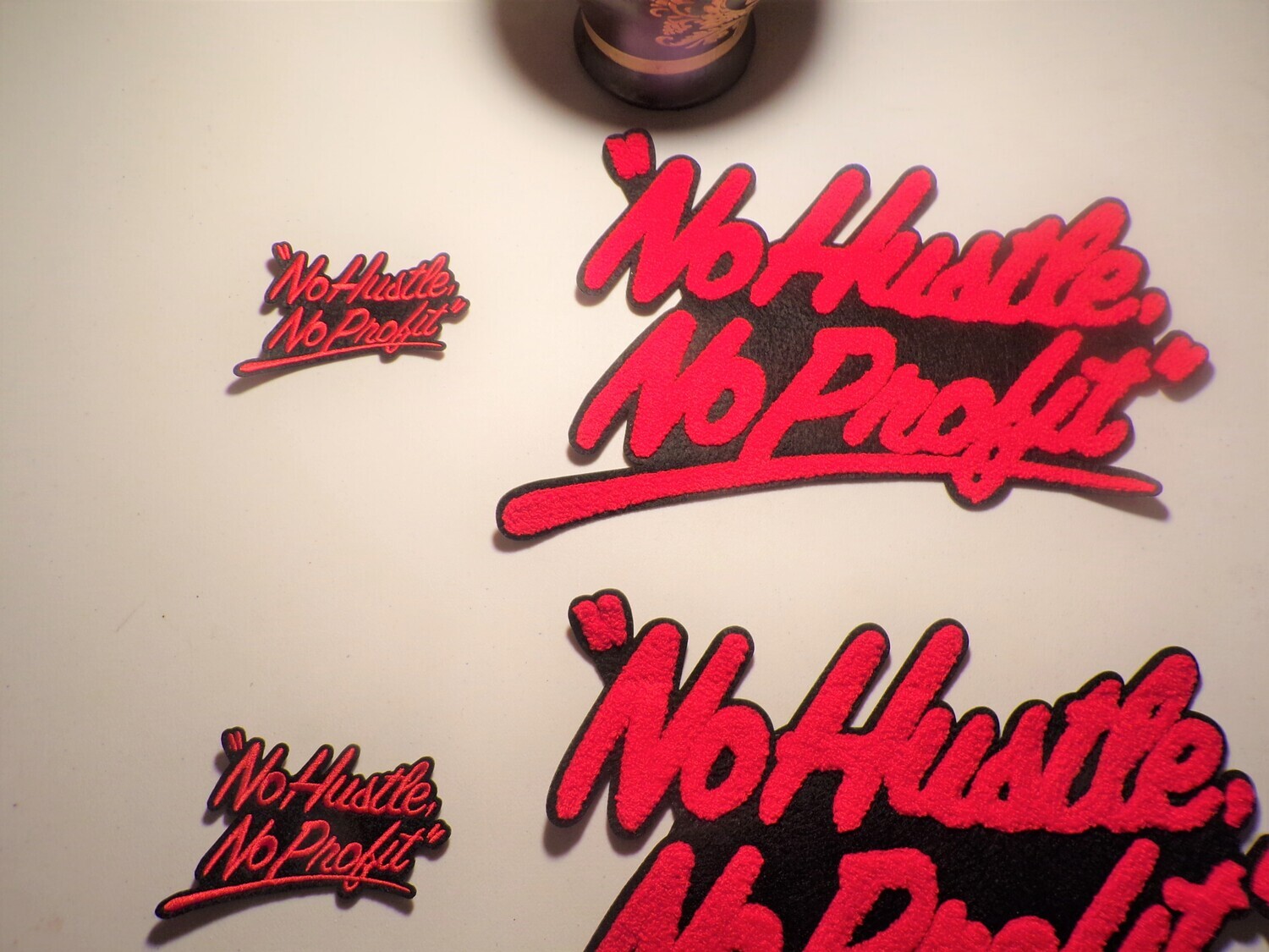 No Hustle No Profit 2pc set Stitch Work Iron On Patch's