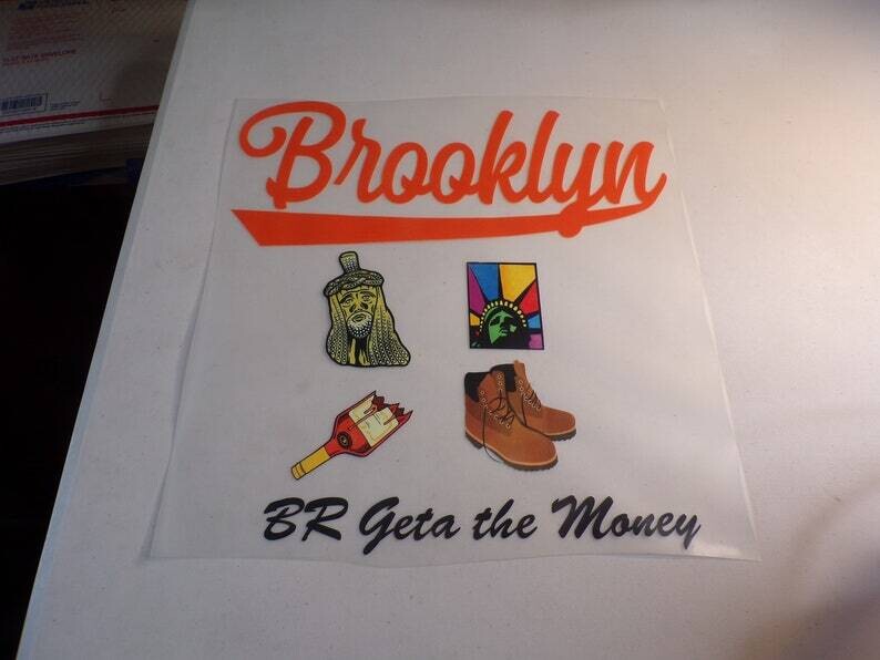 Brooklyn BR Geta The Money Iron On Hot Stamp SALE LIMITED TIME