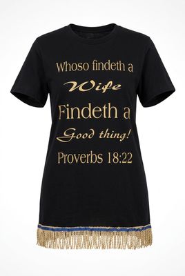 Whoso Findeth a Wife Findeth A Good Thing Proverbs 18:22 Gold Writing