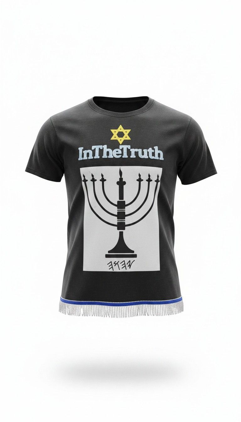 Menorah w/ White Fringes