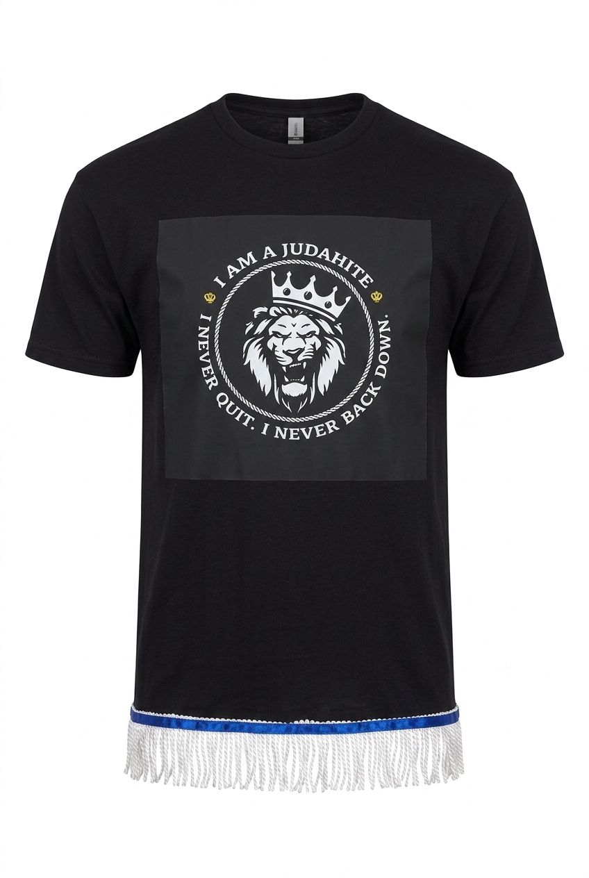 I Am' a Judahite I Never Quit I Never Back Down Black Tee