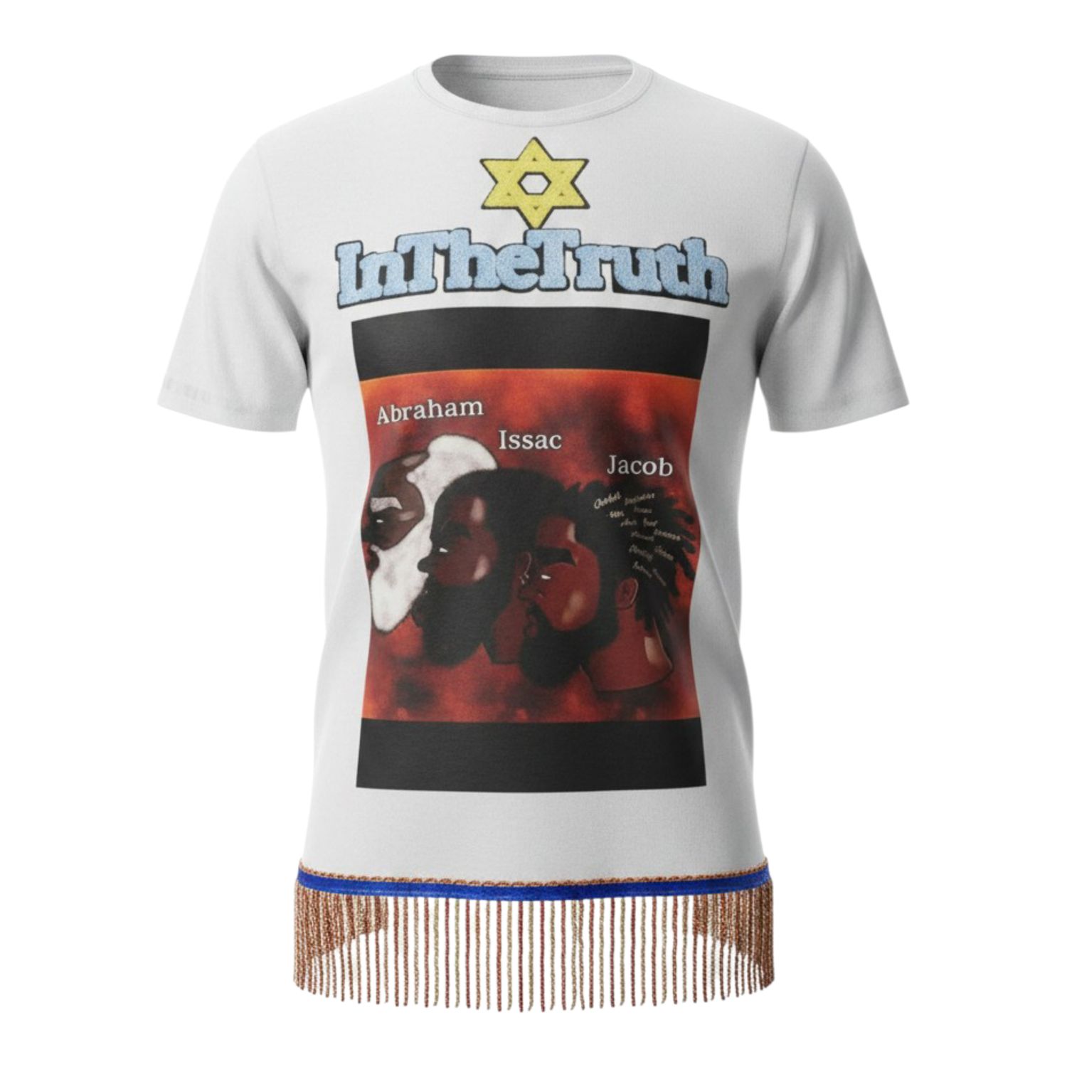 Inthetruth Abraham, Isaac, Jacob Heater Navy Brown/Gold Fringes