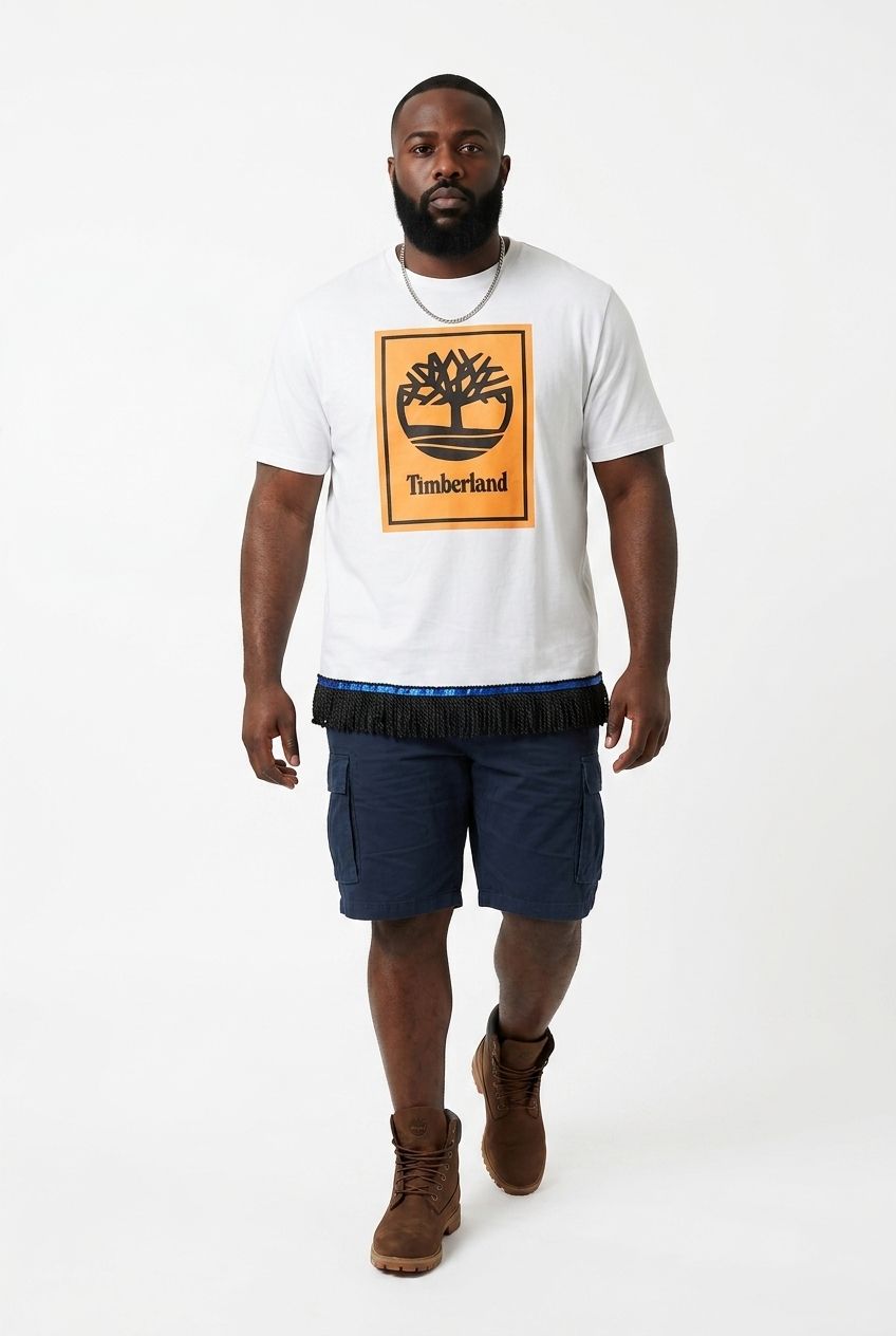 Timberland W/Black Fringes