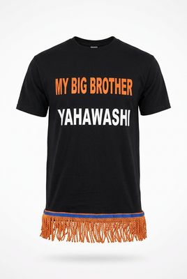 My Big Brother Yahawashi Black Tee Orange Fringes