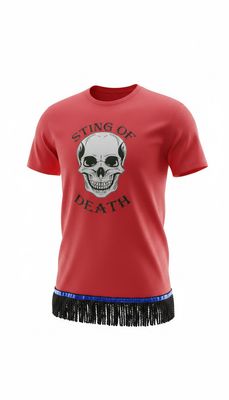 Sting Of Death Red Shirt w/Black Fringes