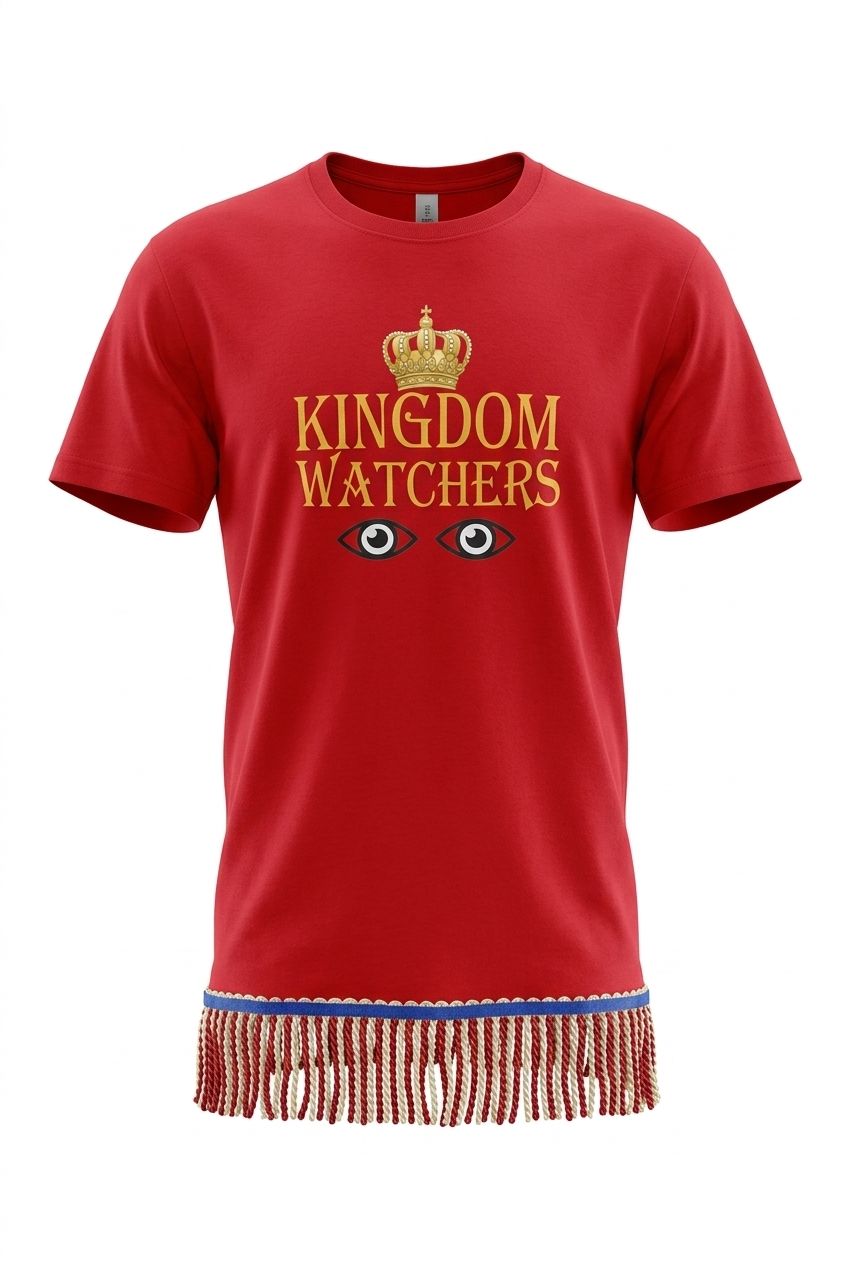 Kingdom Watchers Red Shirt Red/Gold Fringes