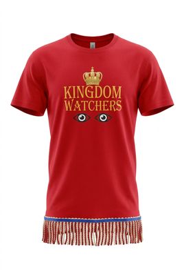 Kingdom Watchers Red Shirt Red/Gold Fringes