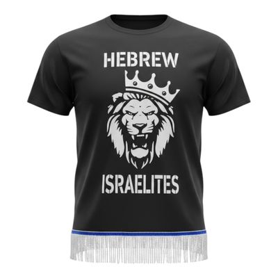 Hebrew Israelites Black Shirt w/White Fringes