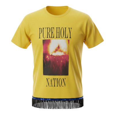 Pure Holy Nation Yellow Shirt Black Fringes