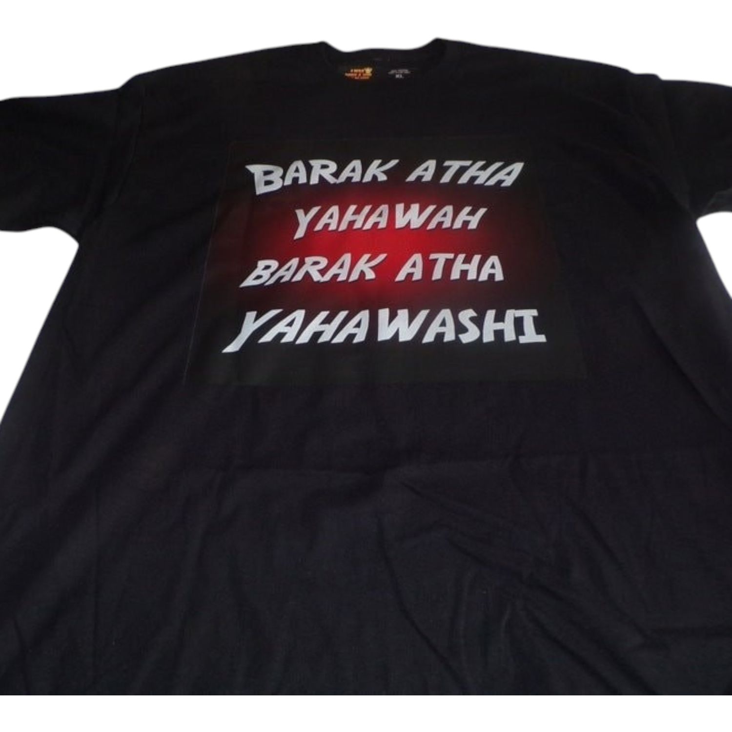 Barak Atha Yahawah Barak Atha Yahawashi Black Tee White Fringes