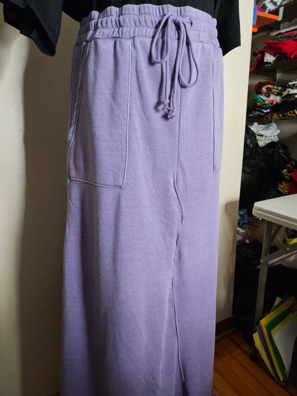 Modest Burnout French Terry Custom Made Wide-Maxi Skirts