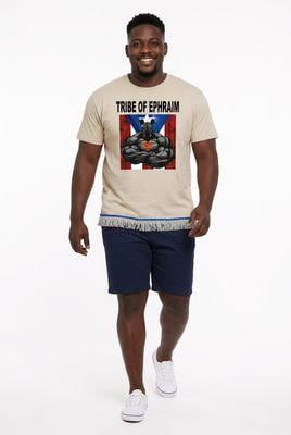 100% Cotton Tribe of Ephraim Apricot Shirt White Fringes