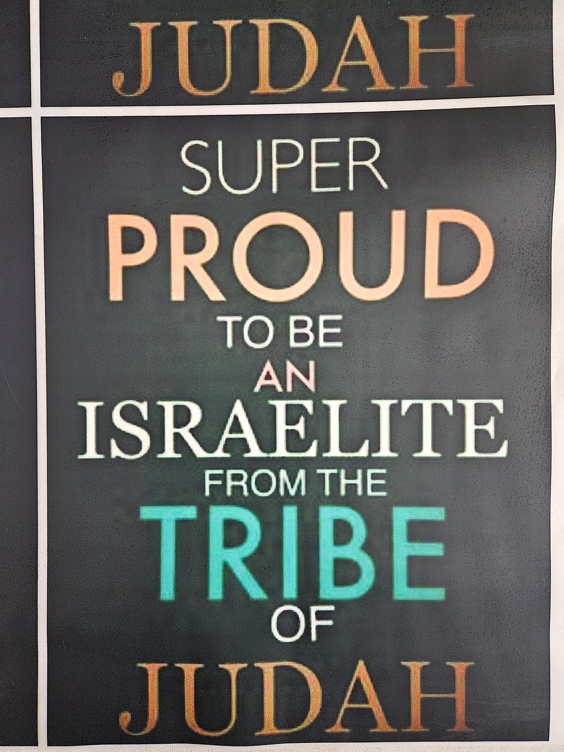 Super Proud to Be an Israelite from the Tribe of Judah DTF Print Size 11x14 Inch
