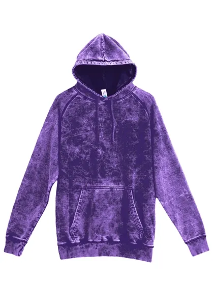 Vintage Raglan Cotton Premium Heavyweight  Hooded Sweatshirt Cloud Purple