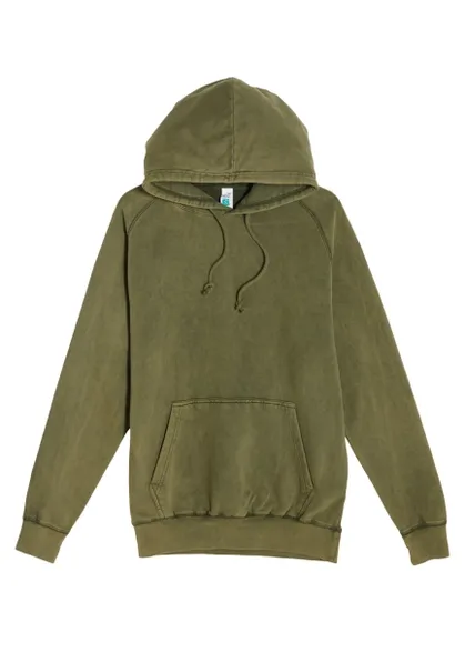 Vintage Raglan Cotton Premium Heavyweight  Hooded Sweatshirt Olive