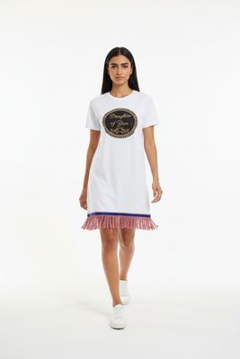 Daughter Of Zion Black Tee White Fringes No Background