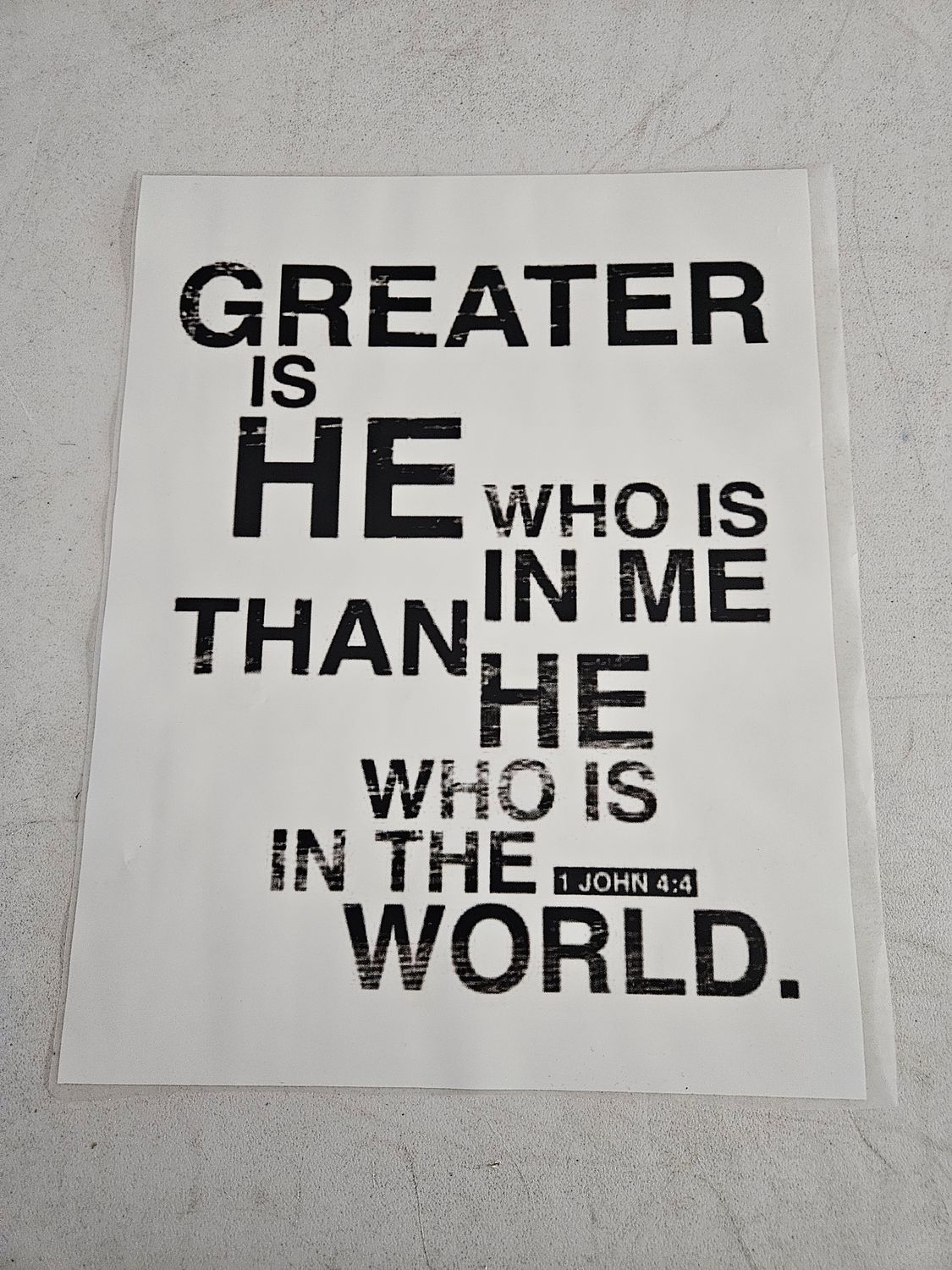 Greater is He Who is in ME Than He Who is In the World 1 Jhon 4:4