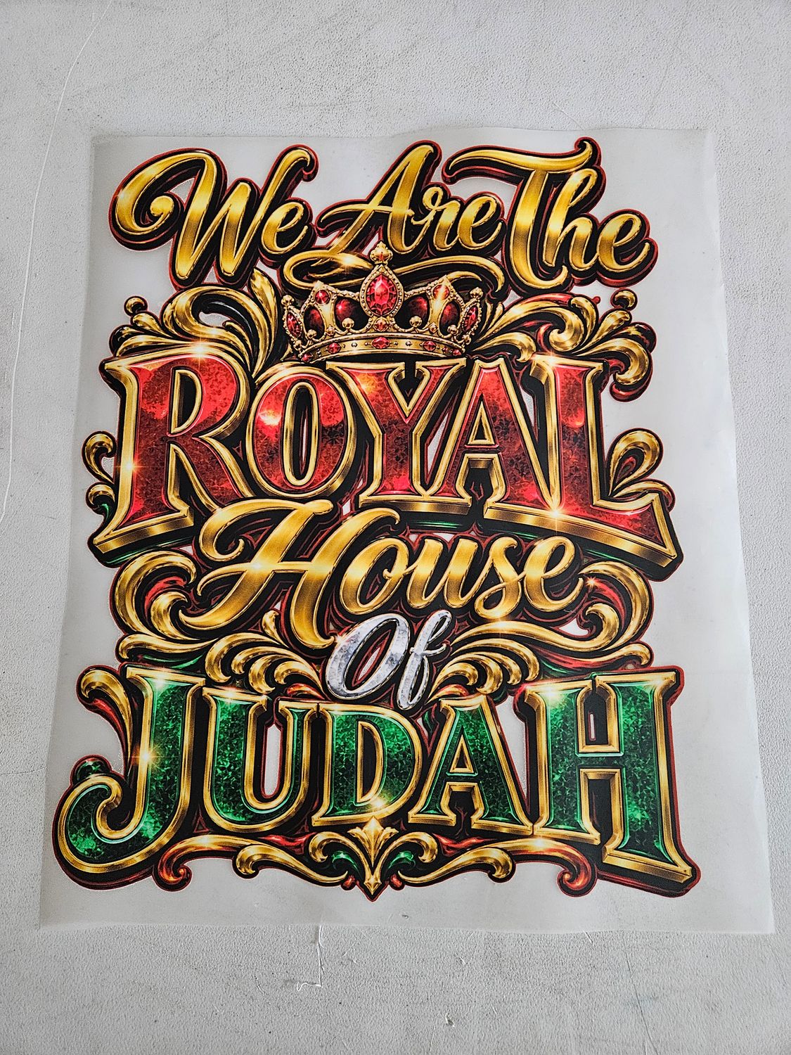 We are the royal house of Judah Iron On Patch 11x14 inch