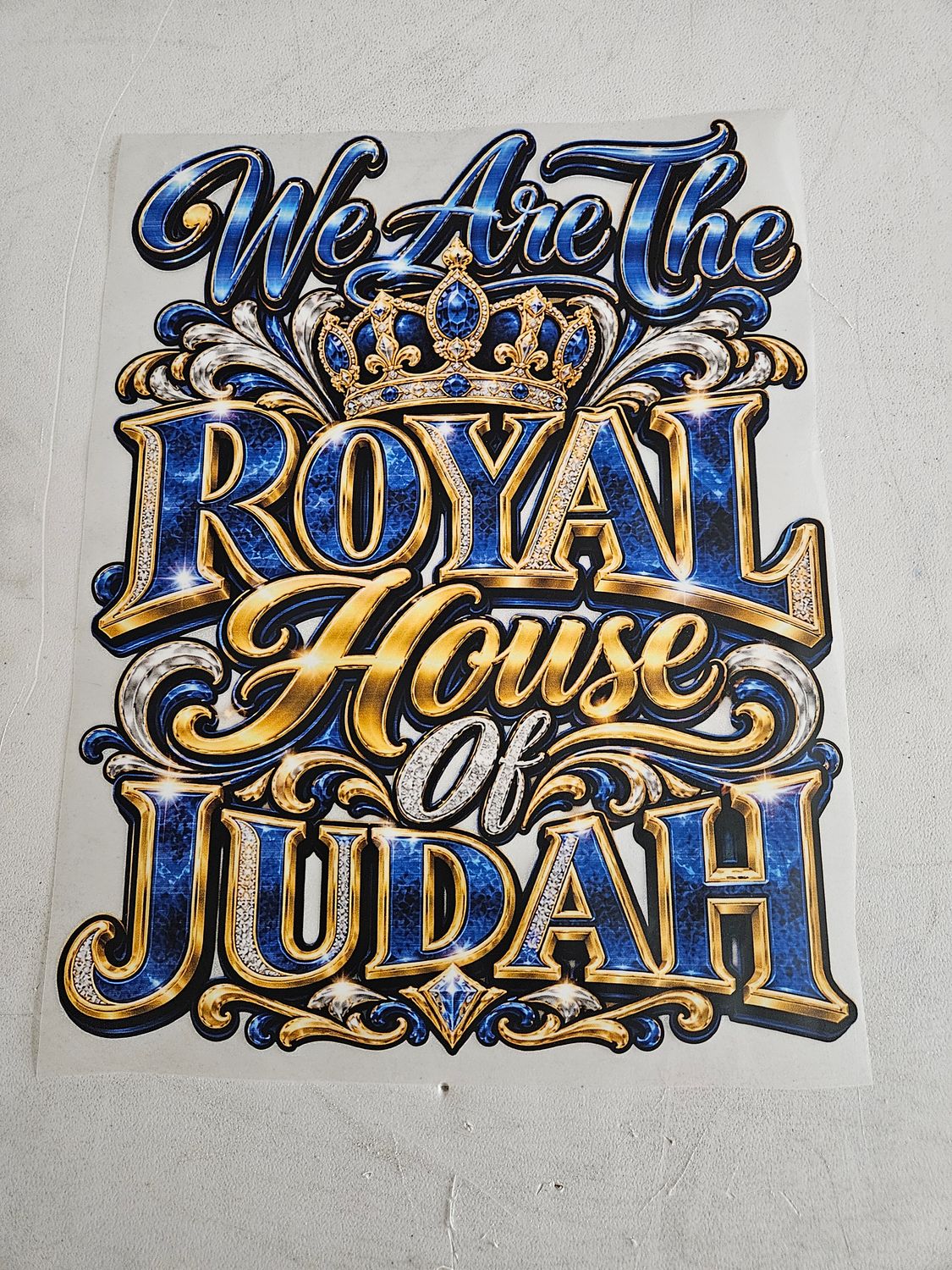 We Are the Royal House of Judah Iron on Patch 11x14 Inches