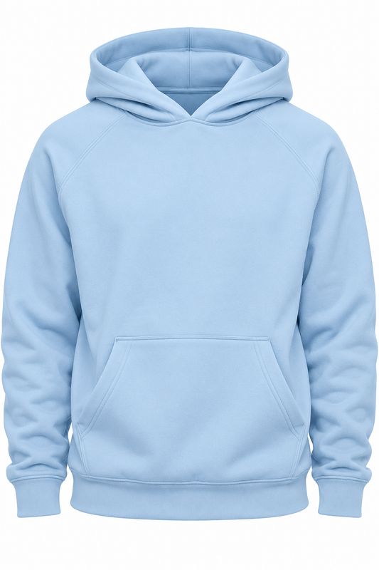 100% Cotton Powder Blue Hoodie