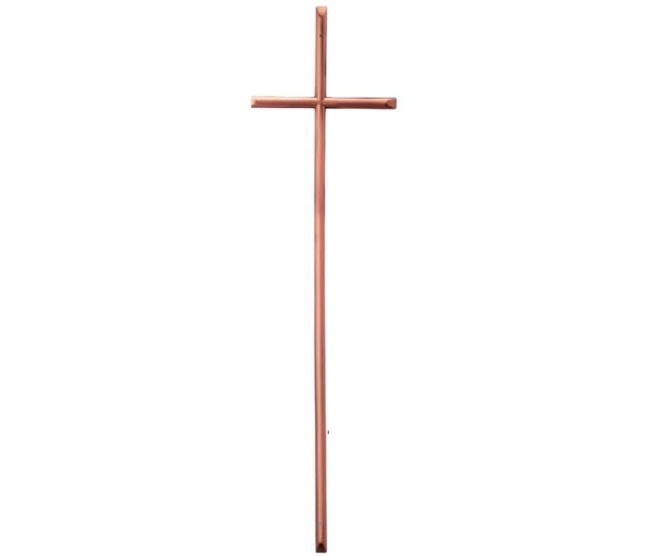 Cruz para caixão em liga de zamak série 300 acabamento em cobre vintage