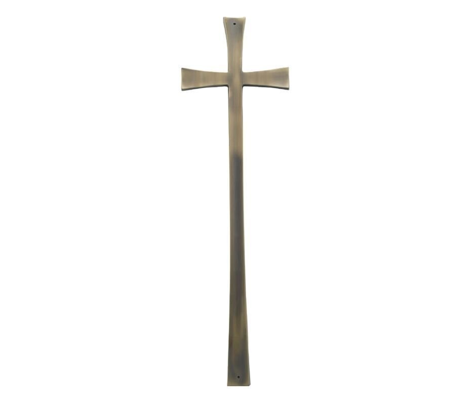 Cruz para caixão em liga de zamak série 319 acabamento em latão vintage
