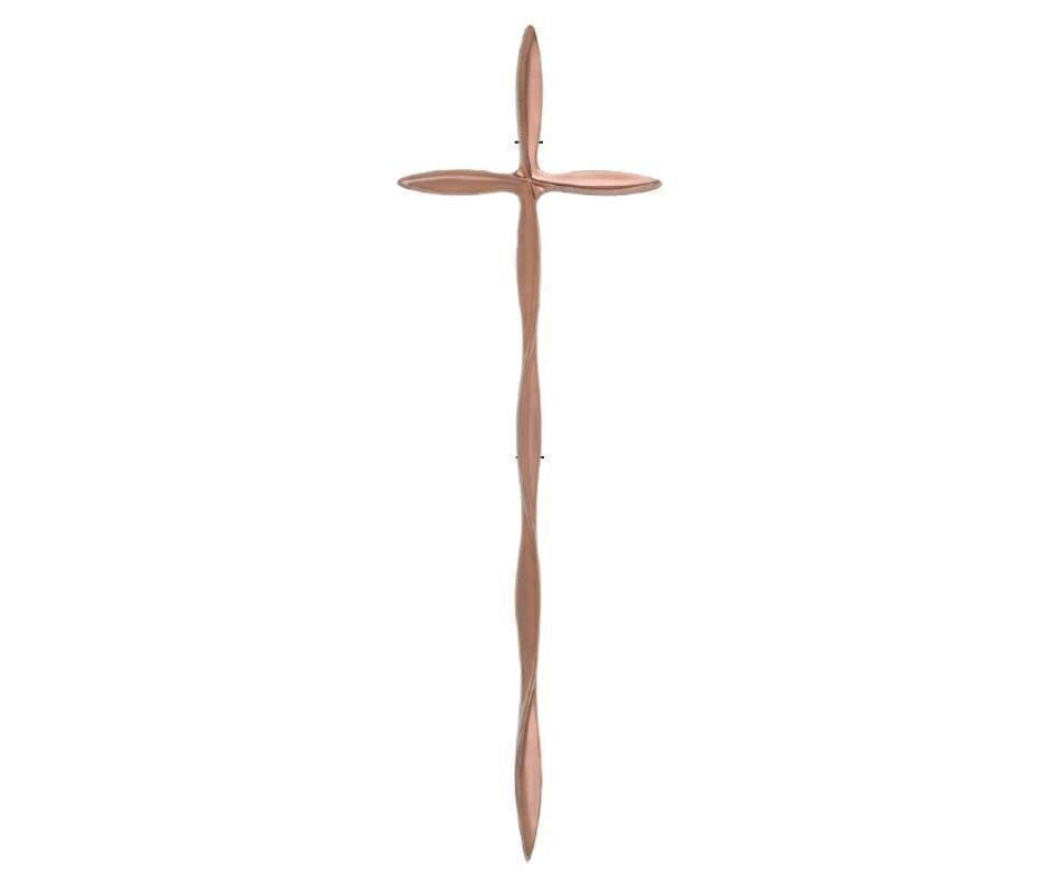 Cruz para caixão em liga de zamak série 501 acabamento em cobre vintage