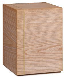 Mini urna cinerária Acabamento natural linha moderna