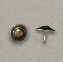 Fixação em chapa de aço "Cleric cap" acabamento em latão vintage