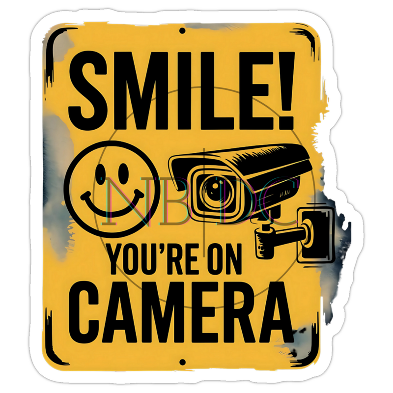 Smile You're On Camera - Die-Cut Sticker